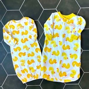 🐥🐥Carter’s Squeeze Me Duck Gown & Sleep Sack 0-3 months
